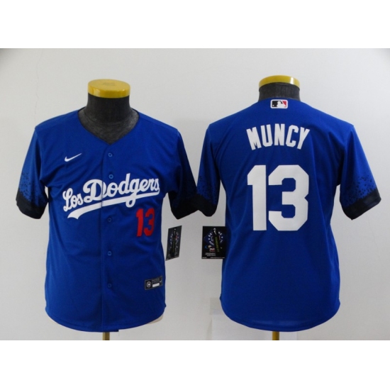 Youth Nike Los Angeles Dodgers 13 Max Muncy Blue City Player Jersey