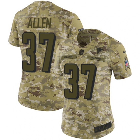 Women's Nike Atlanta Falcons 37 Ricardo Allen Limited Camo 2018 Salute to Service NFL Jersey