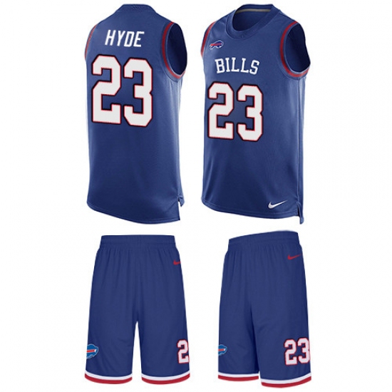 Men's Nike Buffalo Bills 23 Micah Hyde Limited Royal Blue Tank Top Suit NFL Jersey