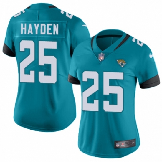 Women's Nike Jacksonville Jaguars 25 D.J. Hayden Black Alternate Vapor Untouchable Elite Player NFL Jersey