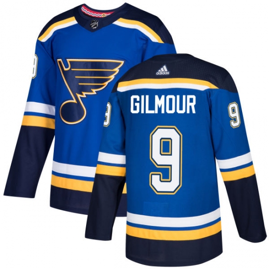 Youth Adidas St. Louis Blues 9 Doug Gilmour Authentic Royal Blue Home NHL Jersey