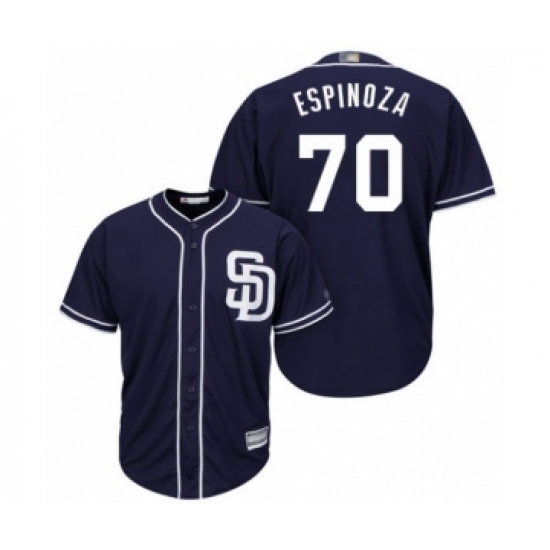 Youth San Diego Padres 70 Anderson Espinoza Authentic Navy Blue Alternate 1 Cool Base Baseball Player Jersey