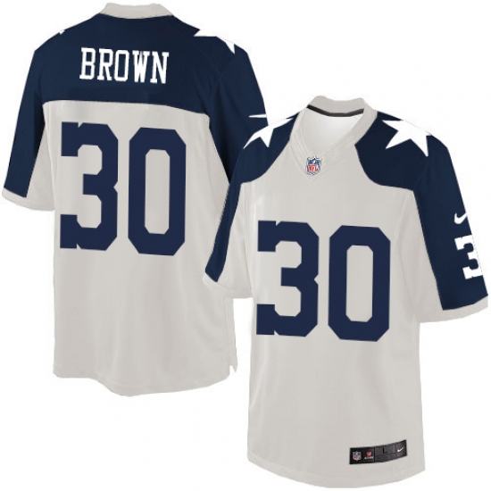 Men's Nike Dallas Cowboys 30 Anthony Brown Limited White Throwback Alternate NFL Jersey