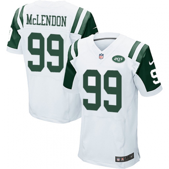 Men's Nike New York Jets 99 Steve McLendon Elite White NFL Jersey