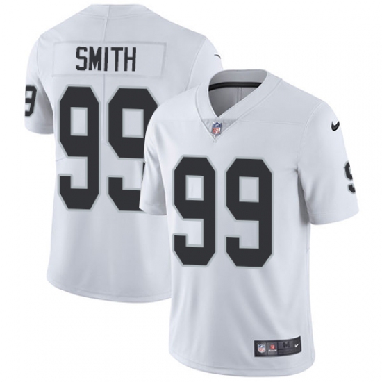 Youth Nike Oakland Raiders 99 Aldon Smith Elite White NFL Jersey