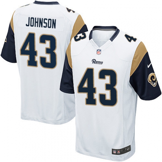 Men's Nike Los Angeles Rams 43 John Johnson Game White NFL Jersey