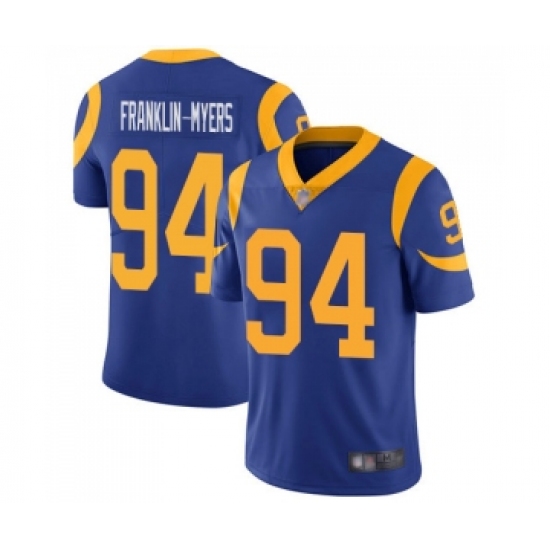 Youth Los Angeles Rams 94 John Franklin-Myers Royal Blue Alternate Vapor Untouchable Limited Player Football Jersey
