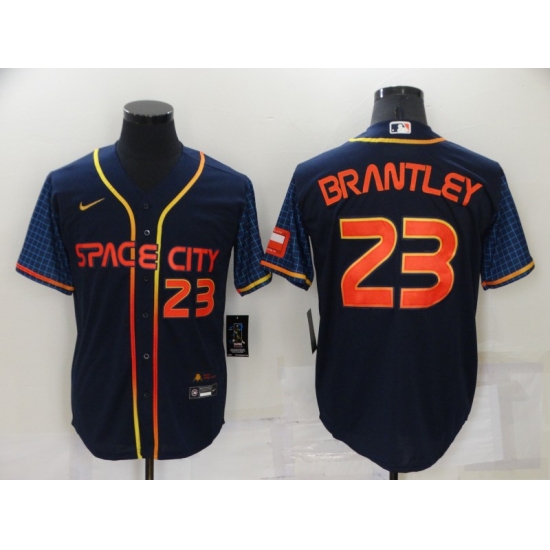 Men's Toddler Houston Astros 23 Michael Brantley Nike Navy 2022 City Connect Player Jersey