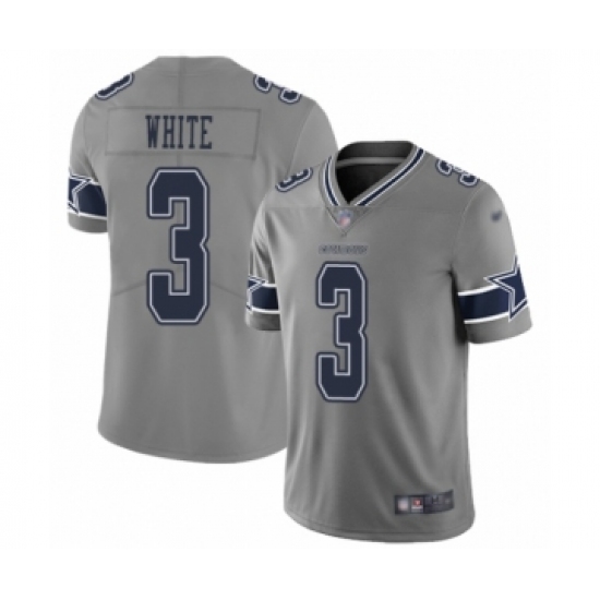 Men's Dallas Cowboys 3 Mike White Limited Gray Inverted Legend Football Jersey