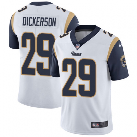 Men's Nike Los Angeles Rams 29 Eric Dickerson White Vapor Untouchable Limited Player NFL Jersey
