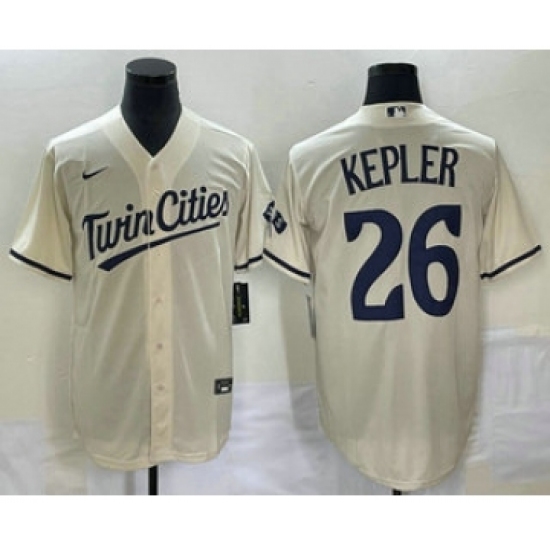 Men's Minnesota Twins 26 Max Kepler Cream 2022 City Connect Cool Base Stitched Jersey