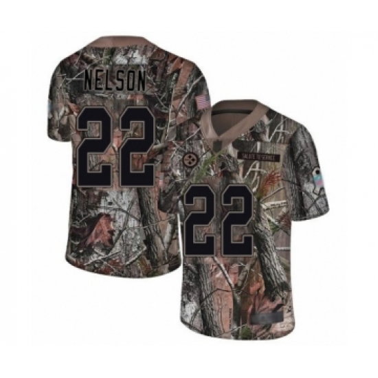 Youth Pittsburgh Steelers 22 Steven Nelson Camo Rush Realtree Limited Football Jersey