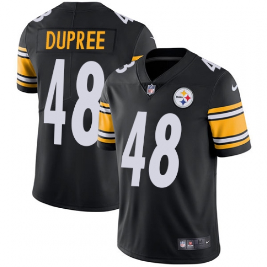 Youth Nike Pittsburgh Steelers 48 Bud Dupree Black Team Color Vapor Untouchable Limited Player NFL Jersey