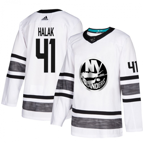 Men's Adidas New York Islanders 41 Jaroslav Halak White 2019 All-Star Game Parley Authentic Stitched NHL Jersey