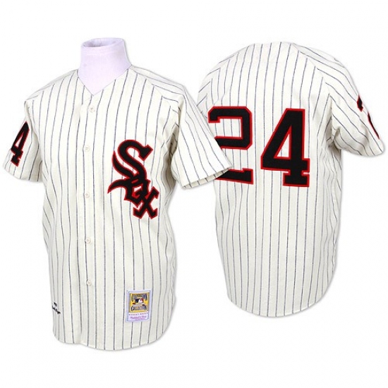 Men's Mitchell and Ness Chicago White Sox 24 Early Wynn Authentic White Throwback MLB Jersey