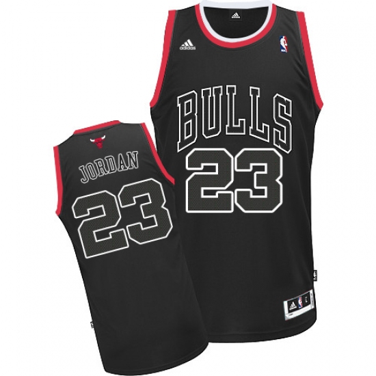 Men's Adidas Chicago Bulls 23 Michael Jordan Swingman Black Shadow NBA Jersey