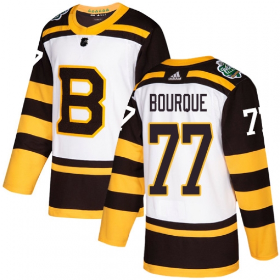 Men's Adidas Boston Bruins 77 Ray Bourque Authentic White 2019 Winter Classic NHL Jersey