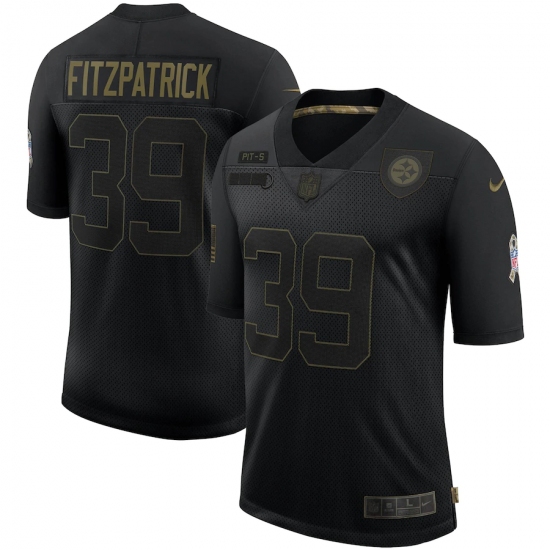 Men's Pittsburgh Steelers 39 Minkah Fitzpatrick Black Nike 2020 Salute To Service Limited Jersey