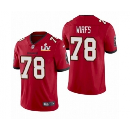 Youth Tampa Bay Buccaneers 78 Tristan Wirfs Red 2021 Super Bowl LV Jersey