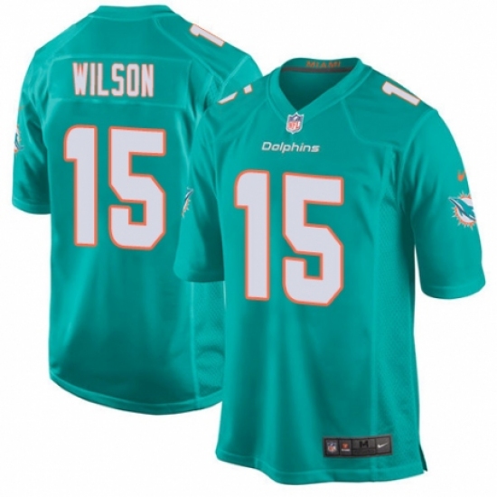 Men's Nike Miami Dolphins 15 Albert Wilson Game Aqua Green Team Color NFL Jersey