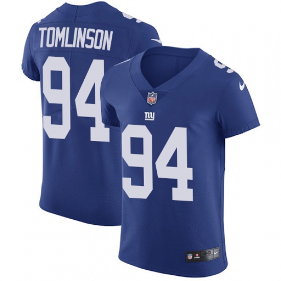 Men's Nike New York Giants 94 Dalvin Tomlinson Elite Royal Blue Team Color NFL Jersey