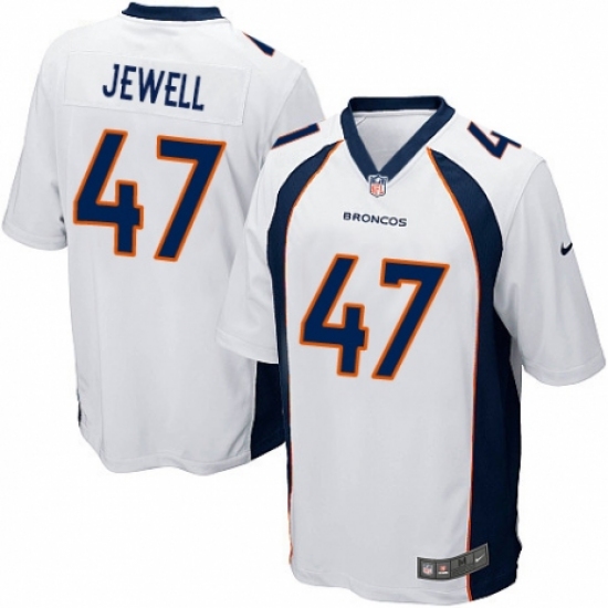 Men's Nike Denver Broncos 47 Josey Jewell Game White NFL Jersey