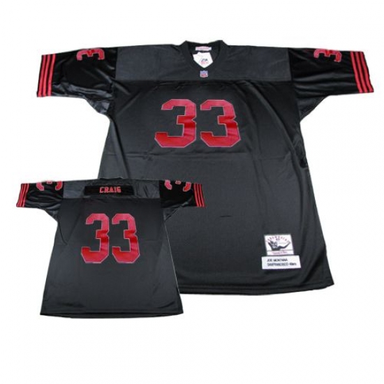 Mitchell And Ness San Francisco 49ers 33 Roger Craig Authentic Black Throwback NFL Jersey