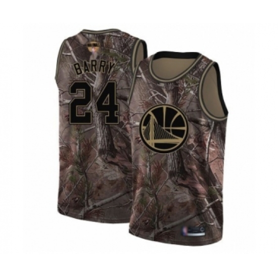 Youth Golden State Warriors 24 Rick Barry Swingman Camo Realtree Collection Basketball 2019 Basketball Finals Bound Jersey