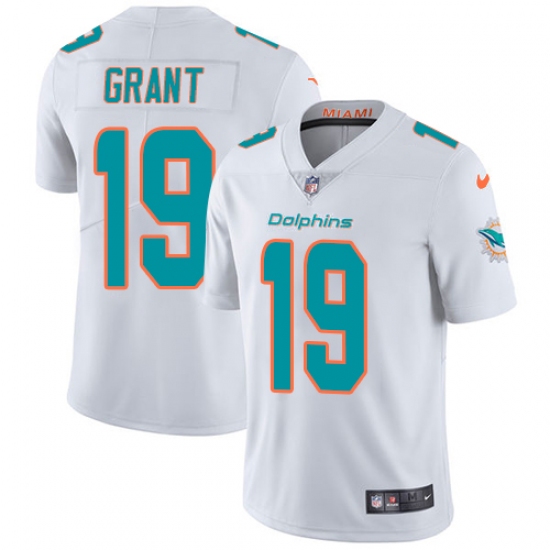 Youth Nike Miami Dolphins 19 Jakeem Grant White Vapor Untouchable Limited Player NFL Jersey