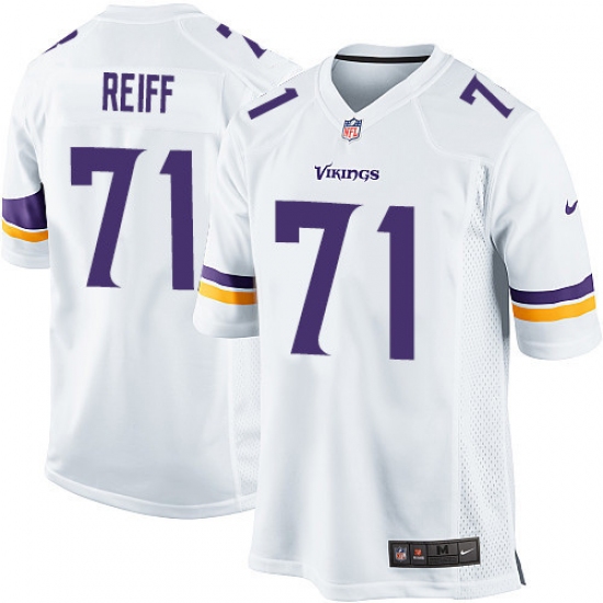 Men's Nike Minnesota Vikings 71 Riley Reiff Game White NFL Jersey