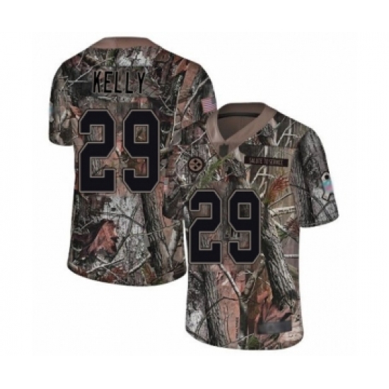 Men's Pittsburgh Steelers 29 Kam Kelly Camo Rush Realtree Limited Football Jersey