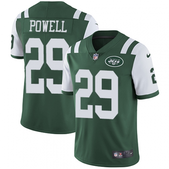 Men's Nike New York Jets 29 Bilal Powell Green Team Color Vapor Untouchable Limited Player NFL Jersey