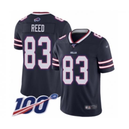 Youth Buffalo Bills 83 Andre Reed Limited Navy Blue Inverted Legend 100th Season Football Jersey