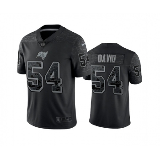 Men's Tampa Bay Buccaneers 54 Lavonte David Black Reflective Limited Stitched Jersey