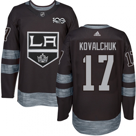 Men's Adidas Los Angeles Kings 17 Ilya Kovalchuk Black 1917-2017 100th Anniversary Stitched NHL Jersey
