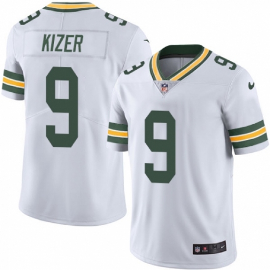 Men's Nike Green Bay Packers 9 DeShone Kizer White Vapor Untouchable Limited Player NFL Jersey