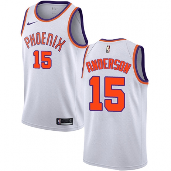 Men's Nike Phoenix Suns 15 Ryan Anderson Swingman White NBA Jersey - Association Edition