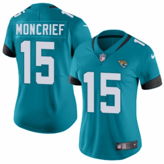 Women's Nike Jacksonville Jaguars 15 Donte Moncrief Black Alternate Vapor Untouchable Elite Player NFL Jersey