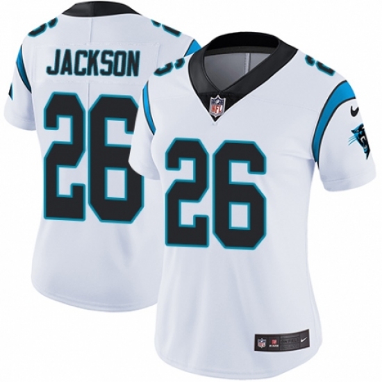 Women's Nike Carolina Panthers 26 Donte Jackson White Vapor Untouchable Limited Player NFL Jersey