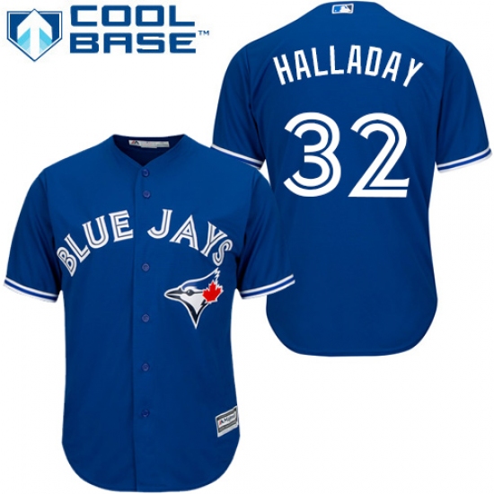 Youth Majestic Toronto Blue Jays 32 Roy Halladay Authentic Blue Alternate MLB Jersey