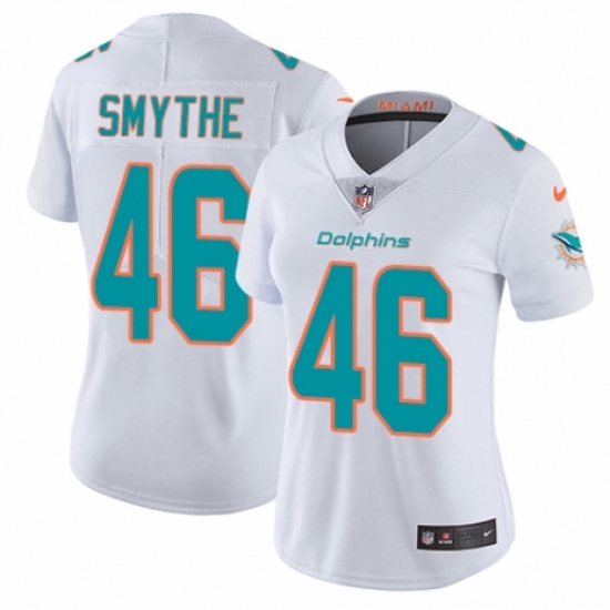 Women's Nike Miami Dolphins 46 Durham Smythe White Vapor Untouchable Limited Player NFL Jersey