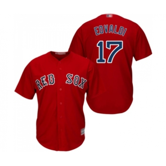 Youth Boston Red Sox 17 Nathan Eovaldi Replica Red Alternate Home Cool Base Baseball Jersey