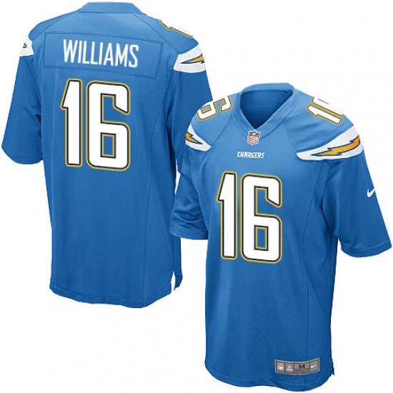 Men's Nike Los Angeles Chargers 16 Tyrell Williams Game Electric Blue Alternate NFL Jersey