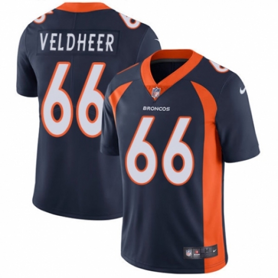 Youth Nike Denver Broncos 66 Jared Veldheer Navy Blue Alternate Vapor Untouchable Limited Player NFL Jersey
