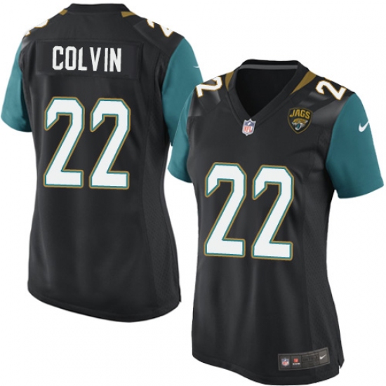 Women's Nike Jacksonville Jaguars 22 Aaron Colvin Game Black Alternate NFL Jersey