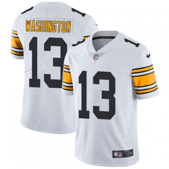 Men's Nike Pittsburgh Steelers 13 James Washington White Vapor Untouchable Limited Player NFL Jersey