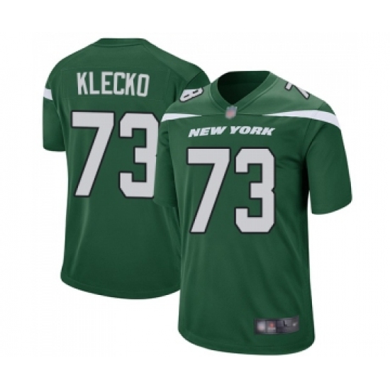 Men's New York Jets 73 Joe Klecko Game Green Team Color Football Jersey