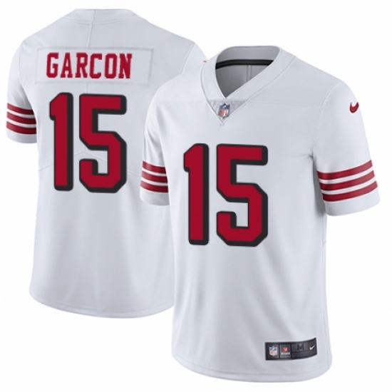 Youth Nike San Francisco 49ers 15 Pierre Garcon Limited White Rush Vapor Untouchable NFL Jersey