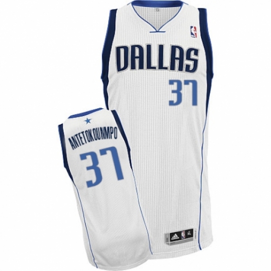 Men's Nike Dallas Mavericks 37 Kostas Antetokounmpo Authentic White Home NBA Jersey - Association Edition