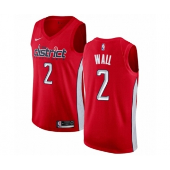 Men's Nike Washington Wizards 2 John Wall Red Swingman Jersey - Earned Edition